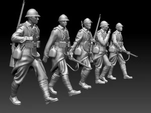 French soldier ww2 3D Print Model