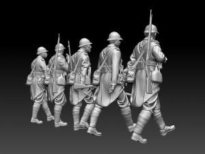french soldier ww2 3D 打印模型