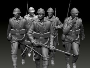 french soldier ww2 3D 打印模型