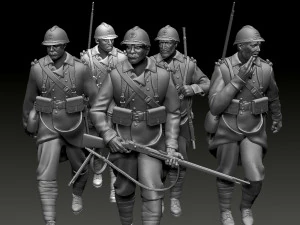 French soldier ww2 3D Print Model
