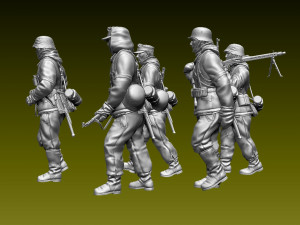 german soldiers 3D 打印模型