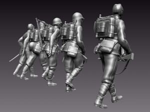 japan soldiers ww2 3D Print Model