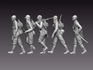 Japan soldiers ww2 3D Print Model