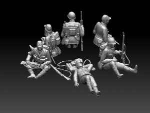 japan soldiers ww2 Modello di stampa 3D