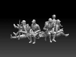 japan soldiers ww2 Modello di stampa 3D