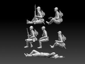 japan soldiers ww2 Modello di stampa 3D