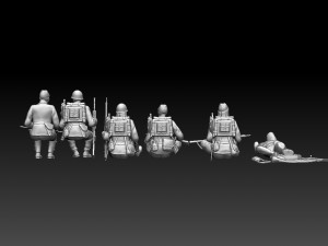 japan soldiers ww2 Modello di stampa 3D