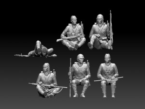 japan soldiers ww2 Modello di stampa 3D