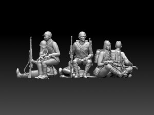 japan soldiers ww2 Modello di stampa 3D
