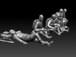 japan soldiers ww2 Modello di stampa 3D