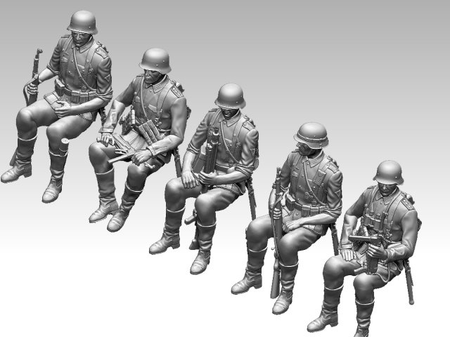 German Soldiers 3d Print Model In Figurines 3dexport 