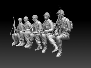 american soldiers ww2 3D Print Model