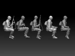 American soldiers ww2 3D Print Model