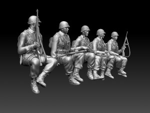 american soldiers ww2 3D Print Model