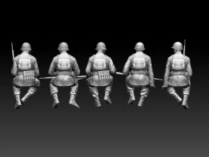 American soldiers ww2 3D Print Model