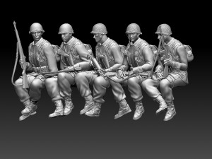 american soldiers ww2 3D Print Model