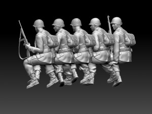 american soldiers ww2 3D Print Model