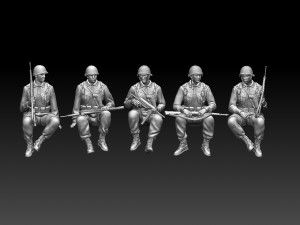 american soldiers ww2 3D Print Model