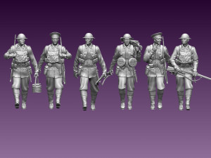 british soldiers ww1 Model Cetak 3D