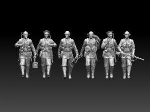 british soldiers ww1 Model Cetak 3D