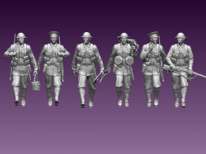 british soldiers ww1 Model Cetak 3D