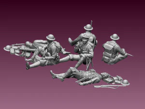 British soldiers ww1 3D Print Model