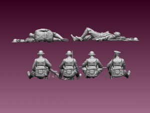 british soldiers ww1 Modèles 3D en vedette