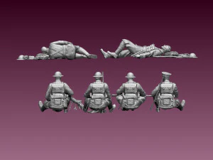 British soldiers ww1 3D Print Model