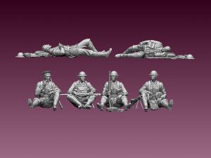 british soldiers ww1 Modèles 3D en vedette