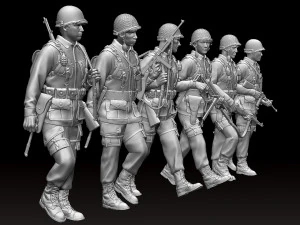 第二次世界大戦のアメリカ兵 3Dプリントモデル