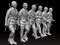 american soldiers ww2 3D-printmodel