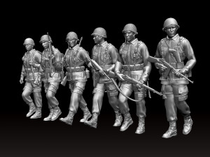american soldiers ww2 3D Принт Модель