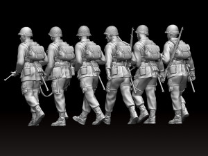 american soldiers ww2 3D Принт Модель