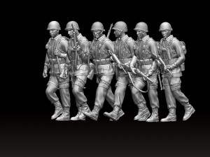 american soldiers ww2 3D Принт Модель