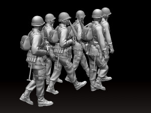 american soldiers ww2 3D Принт Модель
