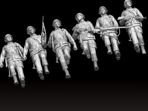 american soldiers ww2 3D Принт Модель