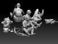 american soldiers ww2 3D-printmodel
