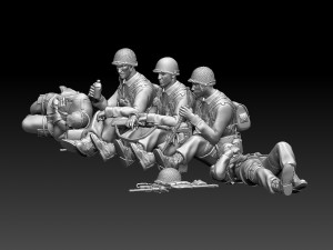 american soldiers ww2 3D-Druckmodell