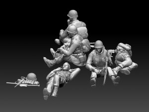 american soldiers ww2 3D-Druckmodell