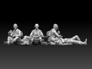 american soldiers ww2 3D-Druckmodell