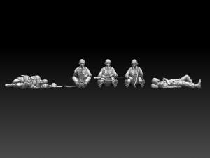 american soldiers ww2 3D-Druckmodell