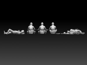 american soldiers ww2 3D-Druckmodell