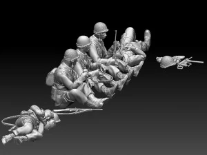 American soldiers ww2 3D Print Model