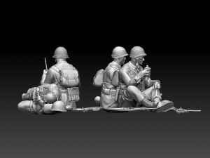 american soldiers ww2 3D-Druckmodell