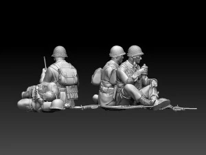 American soldiers ww2 3D Print Model