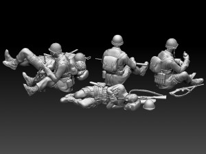 american soldiers ww2 3D-Druckmodell