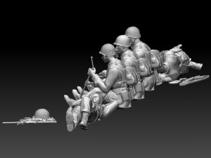 american soldiers ww2 3D-Druckmodell