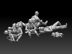 american soldiers ww2 3D-Druckmodell