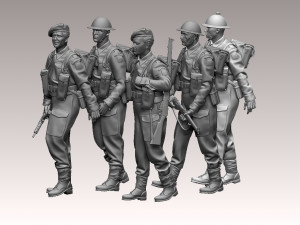 british soldiers ww2 3D Print Model