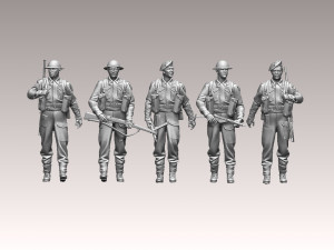 british soldiers ww2 3D-printmodel